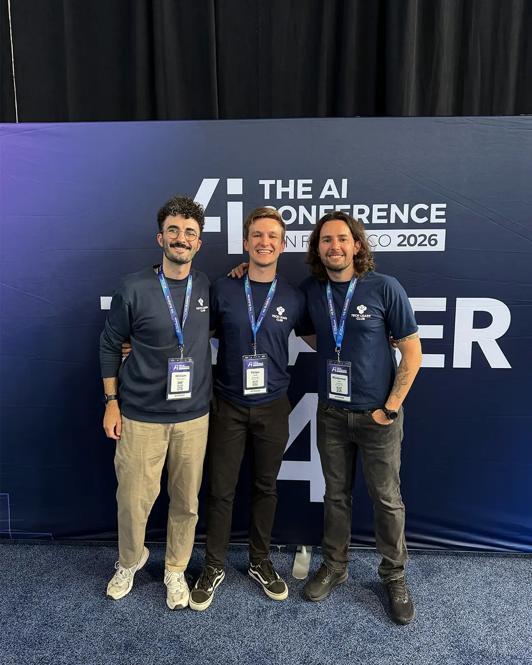 Fundadores da TLC na The AI Conference 2026